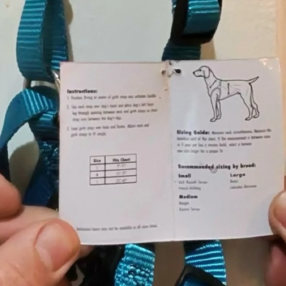 Casual Canine Blue Dog Two Step Harness Medium 15-25”